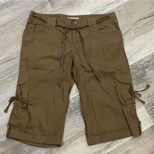 SO - Women’s Cargo Tie Capri - Brown - Size 15 Junior